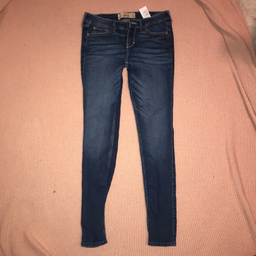 Hollister Regular Rise Skinny Jeans, Dark Wash